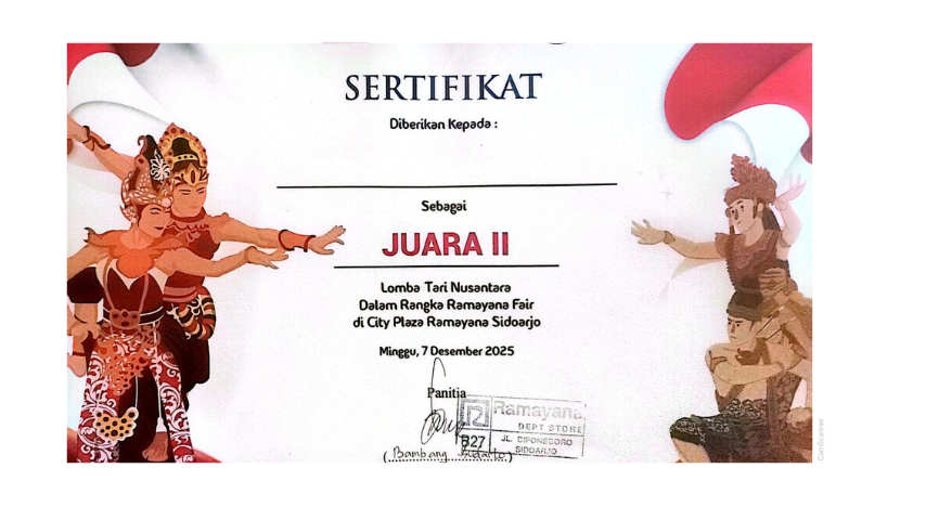Juara II Lomba Tari Nusantara